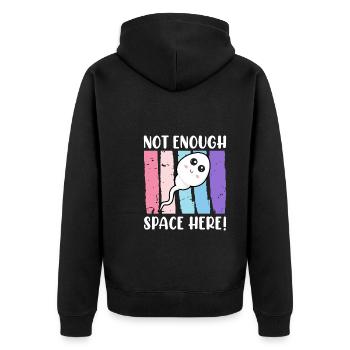 Pas assez d’espace ici spermatozoïdes de naissance de bébé - Veste à capuche bio Premium Unisexe - noir - Dos - Nico (187cm)