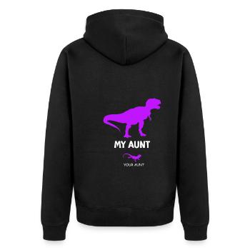 Ma tante Votre tante Dinosaure Super tante - Veste à capuche bio Premium Unisexe - noir - Dos - Nico (187cm)