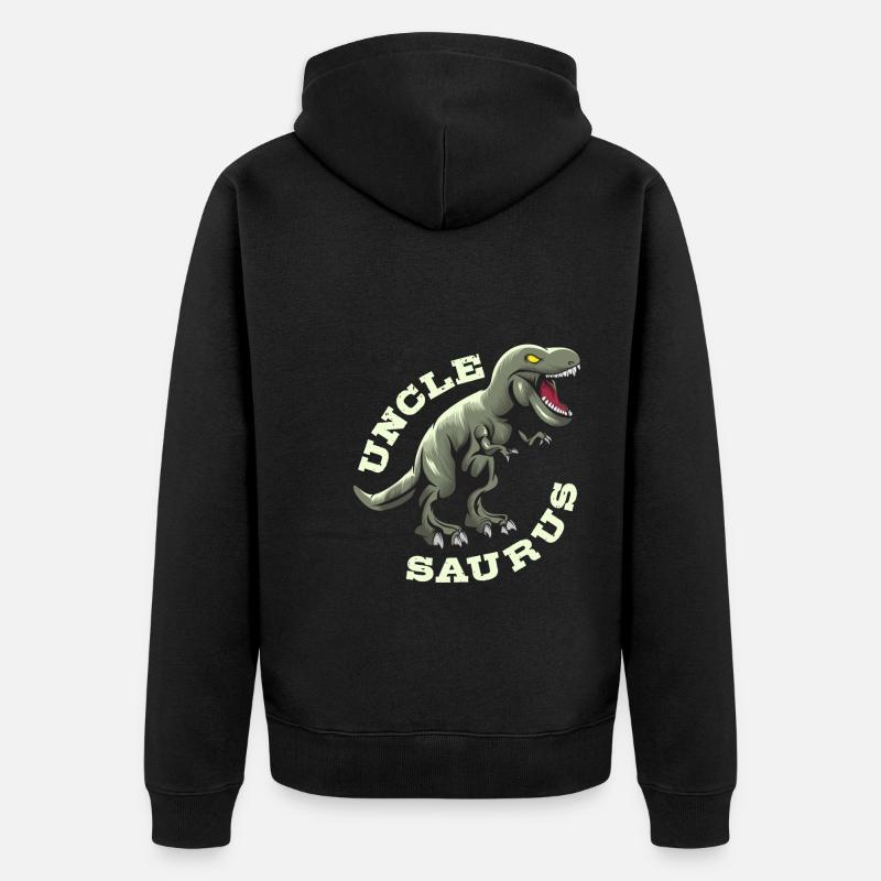 Oncle Saurus - Veste à capuche bio Premium Unisexe - noir