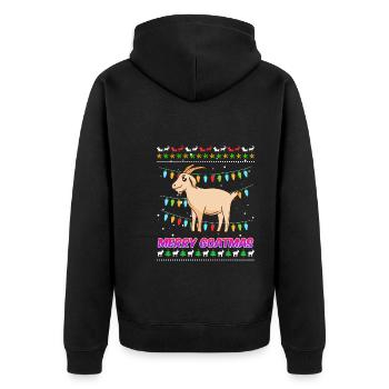 Joyeux Goatmas Chèvre Noël Noël moche - Veste à capuche bio Premium Unisexe - noir - Dos - Nico (187cm)