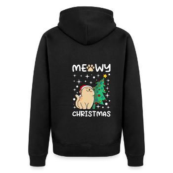 Meowy Christmas Cats Christmas - Veste à capuche bio Premium Unisexe - noir - Dos - Nico (187cm)