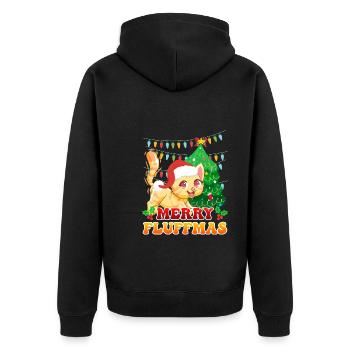 Joyeux Noël des chats de Fluffma - Veste à capuche bio Premium Unisexe - noir - Dos - Nico (187cm)
