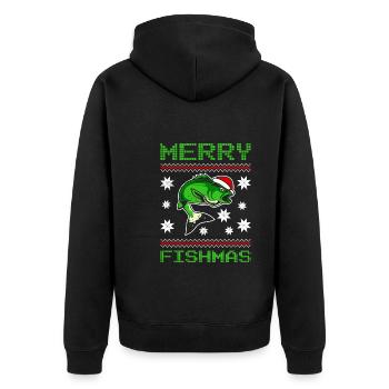 Laid Noël Pêcheur Poisson Pêcheur Noël - Veste à capuche bio Premium Unisexe - noir - Dos - Nico (187cm)