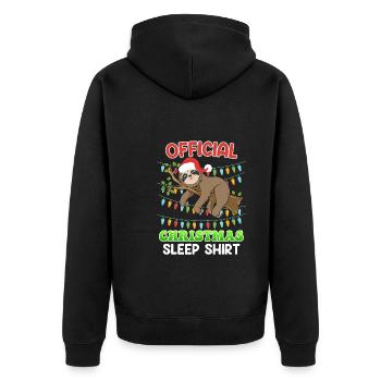 Chemise de Noël officielle Sloth - Veste à capuche bio Premium Unisexe - noir - Dos - Nico (187cm)
