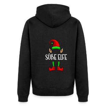 Mignon Elfe Petite amie Femme Noël Elfe Dames - Veste à capuche bio Premium Unisexe - noir - Dos - Nico (187cm)
