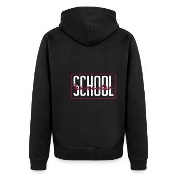School accompaniment School counselling School companions - Unisex Premium Organic Zip Hoodie - black - Back - Nico (187cm)