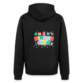 Kinder Crew meine Gruppe im Kindergarten - Unisex Premium Bio Zip Hoodie - Schwarz - Hinten - Nico (187cm)