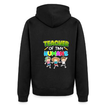 My profession is kindergarten teacher kindergarten - Unisex Premium Organic Zip Hoodie - black - Back - Nico (187cm)
