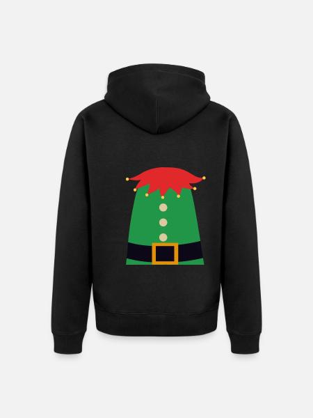Elfenkostüm Elfe - Unisex Premium Bio Zip Hoodie - Schwarz