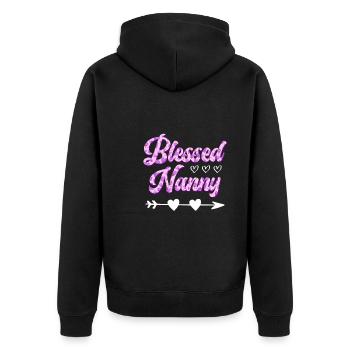 Nounou bénie, vous êtes la meilleure assistante maternelle - Veste à capuche bio Premium Unisexe - noir - Dos - Nico (187cm)