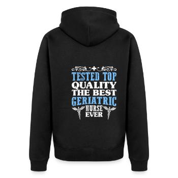 Qualité supérieure la meilleure infirmière gériatrique - Veste à capuche bio Premium Unisexe - noir - Dos - Nico (187cm)
