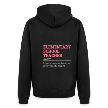 professeur d’école primaire cool professeur cool enseignant cool - Veste à capuche bio Premium Unisexe - noir - Dos - Nico (187cm)