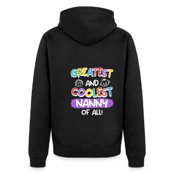 Vous êtes la meilleure et la plus cool assistante maternelle - Veste à capuche bio Premium Unisexe - noir - Dos - Nico (187cm)