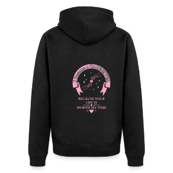 Infirmière Votre vie est importante pour moi Infirmière gériatrique - Veste à capuche bio Premium Unisexe - noir - Dos - Nico (187cm)