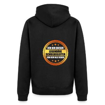 Inclusion Je suis le légendaire compagnon d’école - Veste à capuche bio Premium Unisexe - noir - Dos - Nico (187cm)