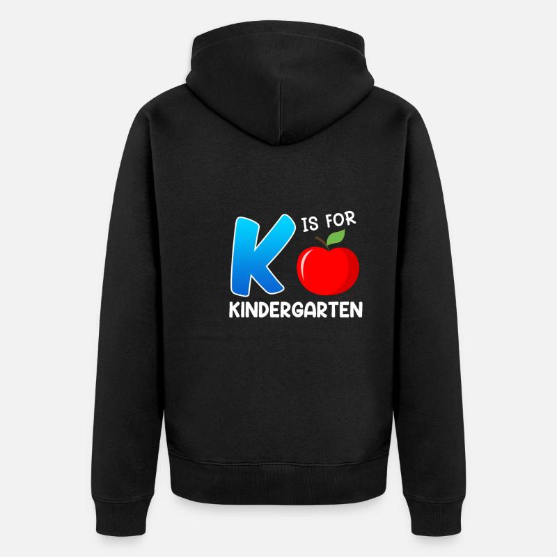 Kinder K signifie Kindergarten - Veste à capuche bio Premium Unisexe - noir
