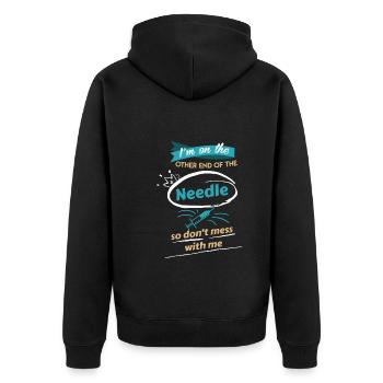 Ne plaisante pas avec moi Infirmière - Veste à capuche bio Premium Unisexe - noir - Dos - Nico (187cm)