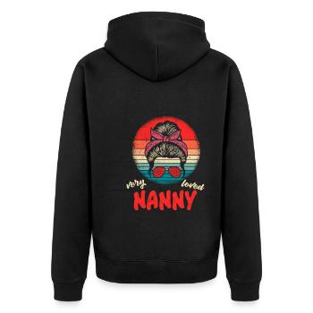 Lieblings Tagesmutter beste Tagesmutter - Unisex Premium Bio Zip Hoodie - Schwarz - Hinten - Nico (187cm)