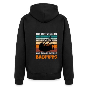L’instrument pour les gens intelligents Cornemuse - Veste à capuche bio Premium Unisexe - noir - Dos - Nico (187cm)