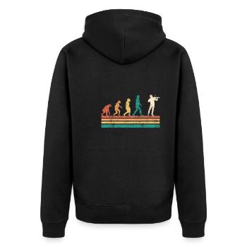 Musician Evolution Classical Music Path to the violin - Unisex Premium Organic Zip Hoodie - black - Back - Nico (187cm)