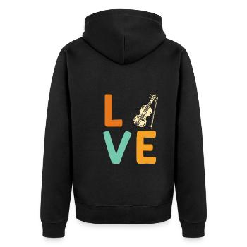 Musicien Musicien J’aime mon violon - Veste à capuche bio Premium Unisexe - noir - Dos - Nico (187cm)