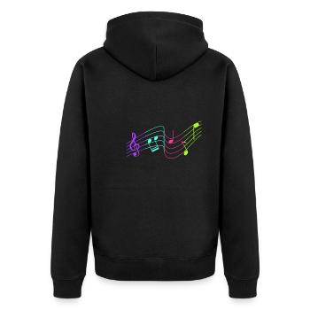 mélomane j'aime chanter de la musique - Veste à capuche bio Premium Unisexe - noir - Dos - Nico (187cm)