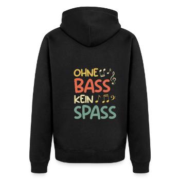 Groupe de musique sans basse pas de partition amusante - Veste à capuche bio Premium Unisexe - noir - Dos - Nico (187cm)