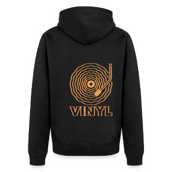 DJ musician disco i need vinyl - Unisex Premium Organic Zip Hoodie - black - Back - Nico (187cm)