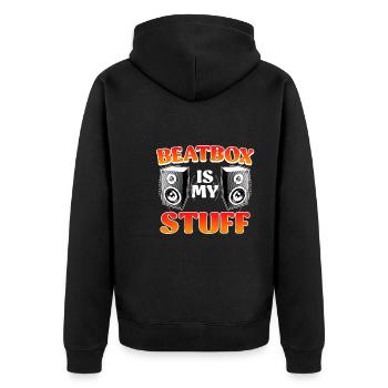 HipHop Beatbox est mon truc de chanteur - Veste à capuche bio Premium Unisexe - noir - Dos - Nico (187cm)