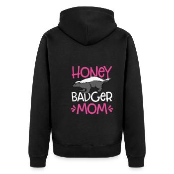 Miel Blaireau Maman - Veste à capuche bio Premium Unisexe - noir - Dos - Nico (187cm)