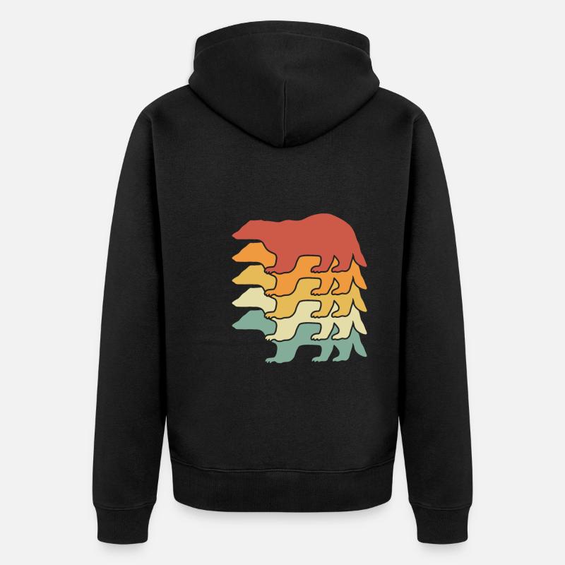 Dachs Bunt - Unisex Premium Bio Zip Hoodie - Schwarz