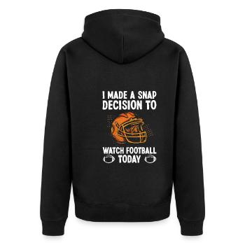 Regarder le football américain aujourd’hui - Veste à capuche bio Premium Unisexe - noir - Dos - Nico (187cm)