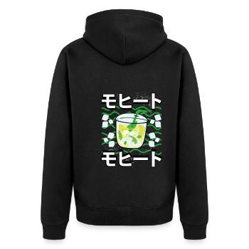 Limonade Kawaii douce - Veste à capuche bio Premium Unisexe - noir - Dos - Nico (187cm)