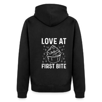Love On The First Cupcake - Veste à capuche bio Premium Unisexe - noir - Dos - Nico (187cm)