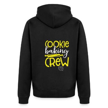 Cookies Baking Crew - Unisex Premium Organic Zip Hoodie - black - Back - Nico (187cm)