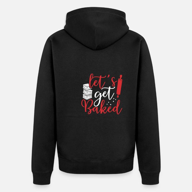 Lass Uns Backen - Unisex Premium Bio Zip Hoodie - Schwarz