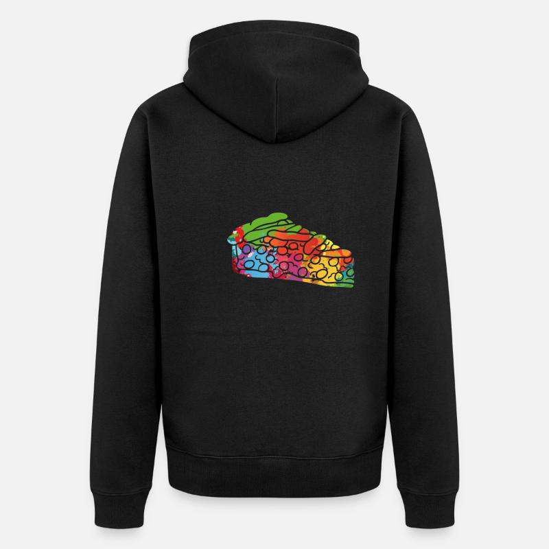 Bunter Kuchen - Unisex Premium Bio Zip Hoodie - Schwarz