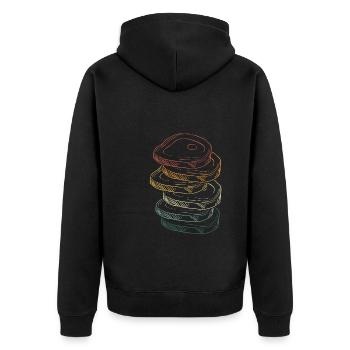 Beef Colorful Cooking - Unisex Premium Organic Zip Hoodie - black - Back - Nico (187cm)