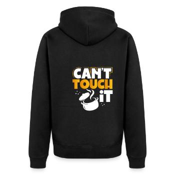 Can't touch the pot - Unisex Premium Organic Zip Hoodie - black - Back - Nico (187cm)