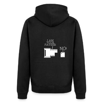 Funny digital camera - Unisex Premium Organic Zip Hoodie - black - Back - Nico (187cm)