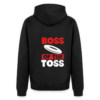 Boss du Disc Golf Throw - Veste à capuche bio Premium Unisexe - noir - Dos - Nico (187cm)
