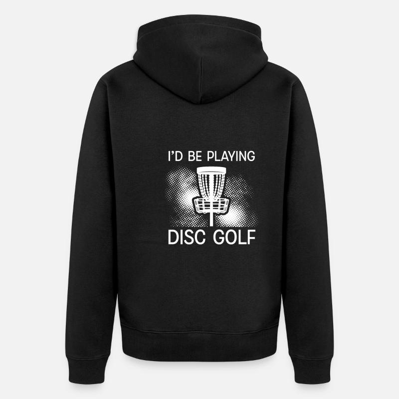 Je joue au disc golf - Veste à capuche bio Premium Unisexe - noir