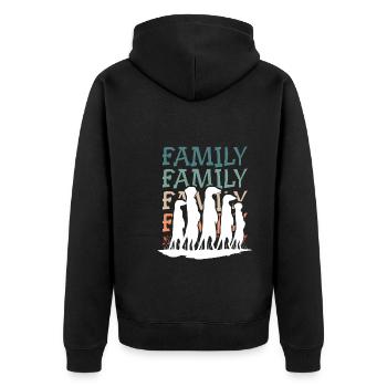 Famille des suricates - Veste à capuche bio Premium Unisexe - noir - Dos - Nico (187cm)