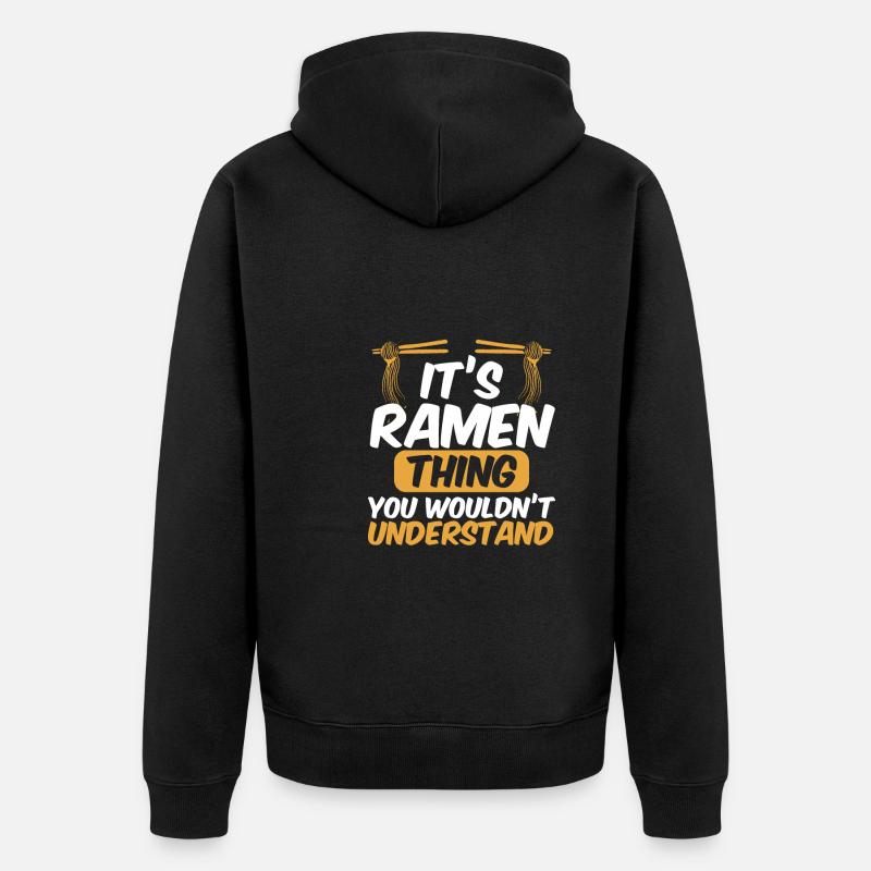 C’est des trucs de ramen - Veste à capuche bio Premium Unisexe - noir