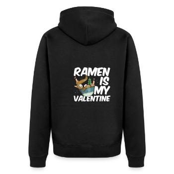 Ramen est ma Saint-Valentin - Veste à capuche bio Premium Unisexe - noir - Dos - Nico (187cm)