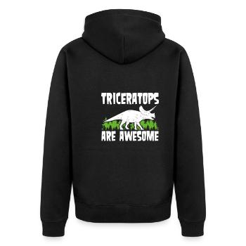 Les tricératops sont fantastiques - Veste à capuche bio Premium Unisexe - noir - Dos - Nico (187cm)