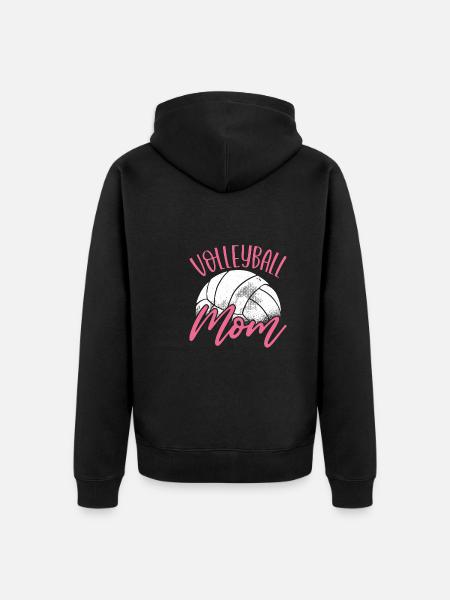 Volleyball mama - Unisex Premium Bio Zip Hoodie - Schwarz