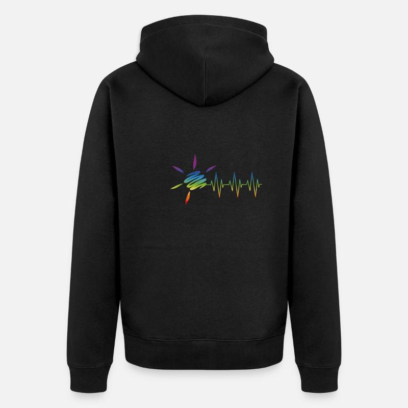 Frequenz Der Sommersonne - Unisex Premium Bio Zip Hoodie - Schwarz