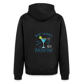 Blue Lagoon est ma Saint-Valentin - Veste à capuche bio Premium Unisexe - noir - Dos - Nico (187cm)