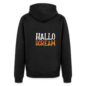 Cri d’Halloween - Veste à capuche bio Premium Unisexe - noir - Dos - Nico (187cm)